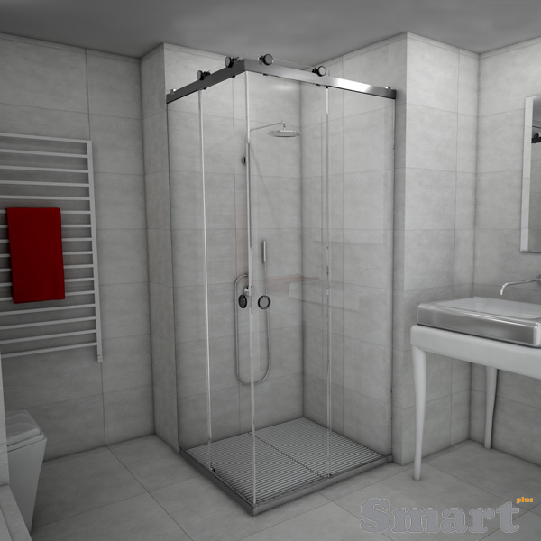 Δίφυλλη συρόμενη γωνιακή