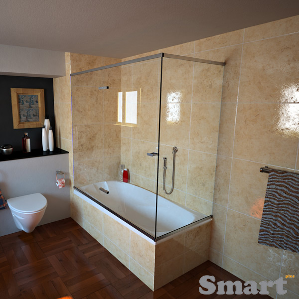 Μονόφυλλη ανοιγόμενη γωνιακή με δύο σταθερά